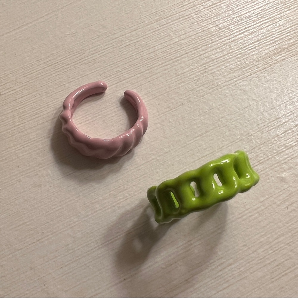Spring Garden Enamel Ring Set 🌸💚🪷👒🪴 - Picture 4 of 4